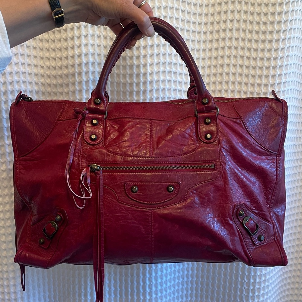 Balenciaga City Bag LARGE “The Work” 132110/1669/N3149Z w/Mirror Good Condition